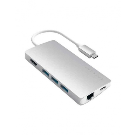 USB-концентратор Satechi Aluminum Multi-Port Adapter V2 серебряный - фото 1
