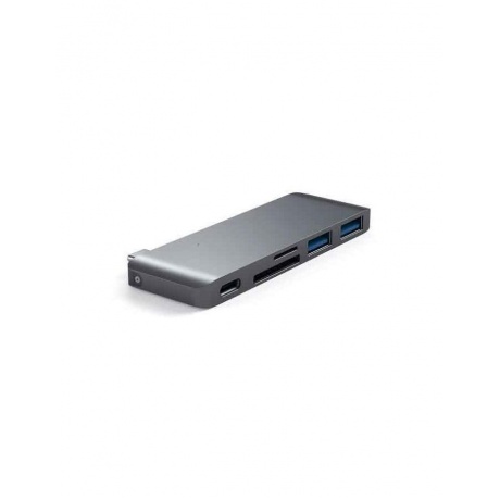 USB-хаб Satechi Type-C USB 3.0 Passthrough Hub для Macbook 12 серый космос - фото 2