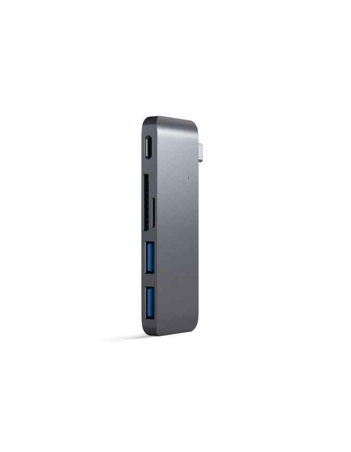 цена USB-хаб Satechi Type-C USB 3.0 Passthrough Hub для Macbook 12 серый космос