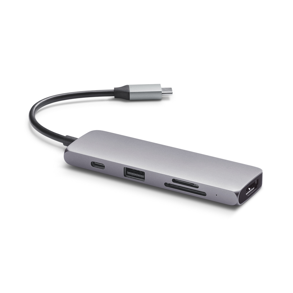 USB-хаб Satechi USB-C Multiport Pro для Macbook с портом USB-C серый космос - фото 1