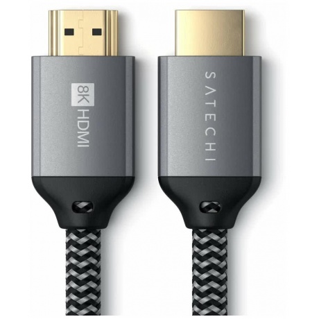 Кабель высокоскоростной Satechi 8K ULTRA HD HDMI 2.1 Cable Длина кабеля: 2 м серый - фото 2