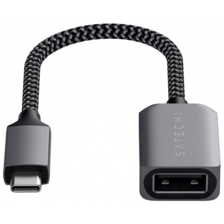 Кабель-адаптер Satechi USB-C to USB 3.0 серый космос - фото 1