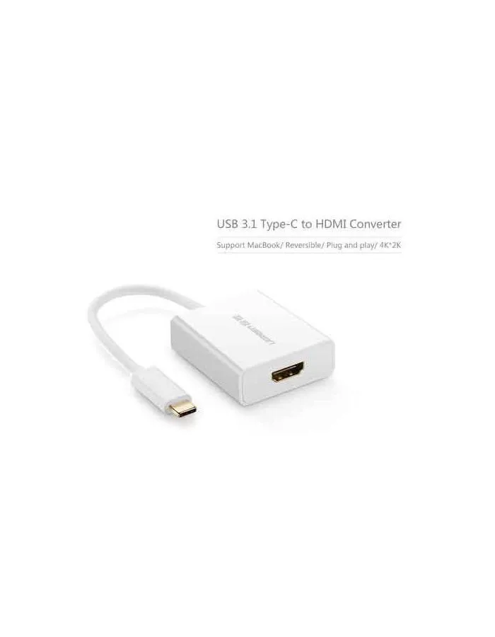 Адаптер UGREEN 40273 USB-C to HDMI Adapter белый - фото 3