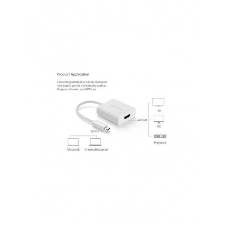 Адаптер UGREEN 40273 USB-C to HDMI Adapter белый - фото 4