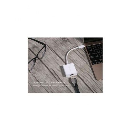 Адаптер UGREEN 40273 USB-C to HDMI Adapter белый - фото 6