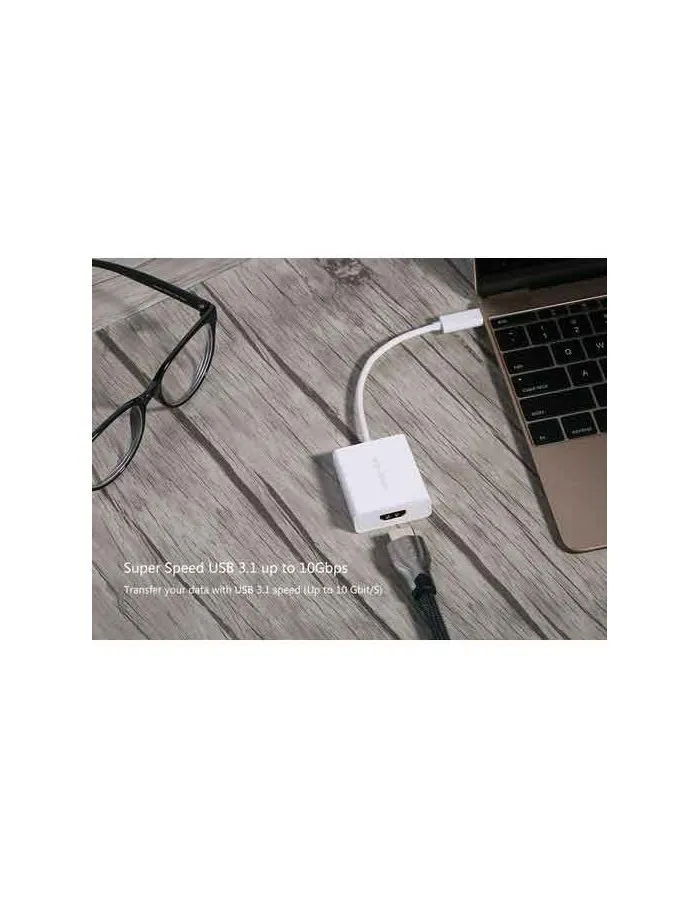 Адаптер UGREEN 40273 USB-C to HDMI Adapter белый - фото 6