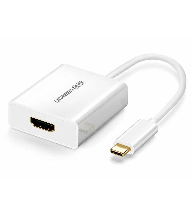 Адаптер UGREEN 40273 USB-C to HDMI Adapter белый адаптер ugreen cm449 20518 usb 3 0 to hdmi vga card 1080p серый