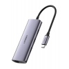 Адаптер UGREEN CM252 (60718) USB-C to 3 x USB 3.0+RJ45+Micro USB...