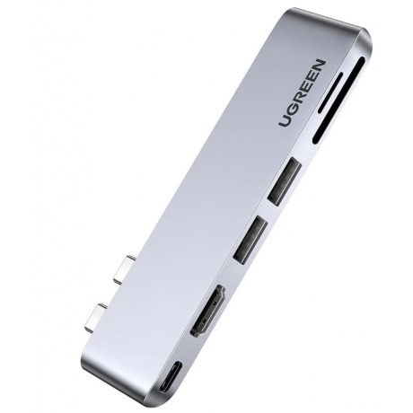 Адаптер UGREEN CM380 (80856) USB-C Multifunction Adapter серый - фото 1