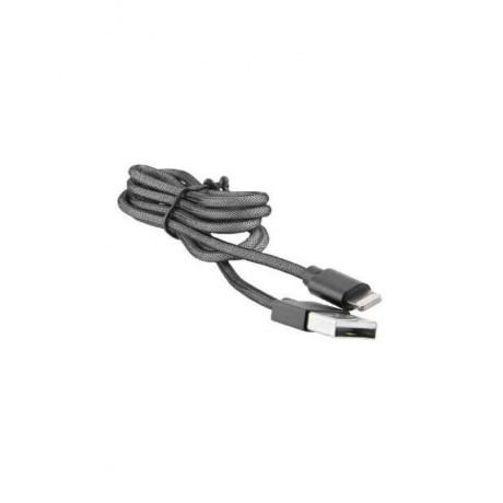 Дата-кабель Red Line USB - 8 - pin MFI fishnet для Apple, черный (УТ000013299) - фото 2