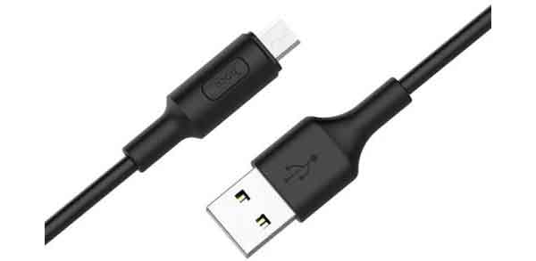 цена Дата-кабель Hoco X25 Soarer, USB - MicroUSB, черный (80121)