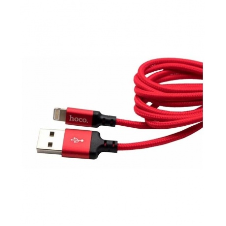 Дата-кабель Hoco X14, USB - Lightning, черно-красный, 2 метра (62899) - фото 3