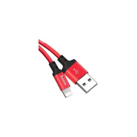 Дата-кабель Hoco X14, USB - Lightning, черно-красный, 2 метра (62899) - фото 5