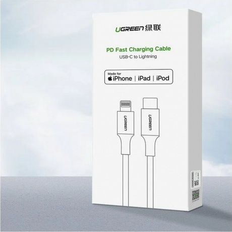 Кабель Ugreen US304 USB-C - Lightning 1m Black 60759 - фото 5