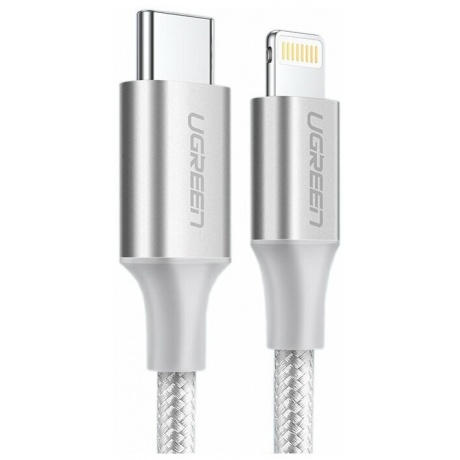 Кабель Ugreen US304 USB-C - Lightning 1m Silver 70523 - фото 1