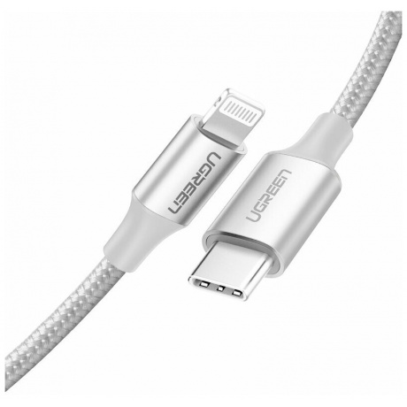 Кабель Ugreen US304 USB-C - Lightning 1m Silver 70523 - фото 2