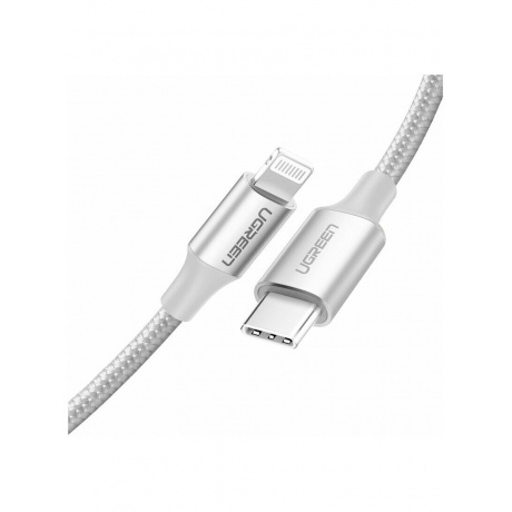 Кабель Ugreen US304 USB-C - Lightning 1m Silver 70523 - фото 2