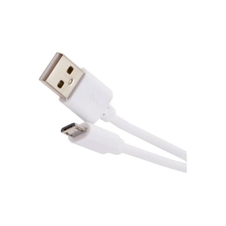 Дата-кабель MB mObility USB - micro USB, оплетка PVC, белый - фото 1