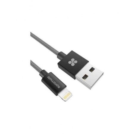 Кабель MFI USB Lightning Promate linkMate-LTF2 (2m) black 6959144029733 - фото 1