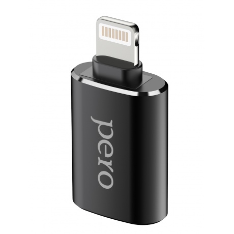 Адаптер PERO AD02 OTG LIGHTNING TO USB 3.0, черный - фото 1