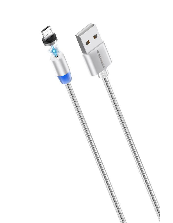 цена Дата-кабель More choice K61Sm Silver Smart USB 3.0A