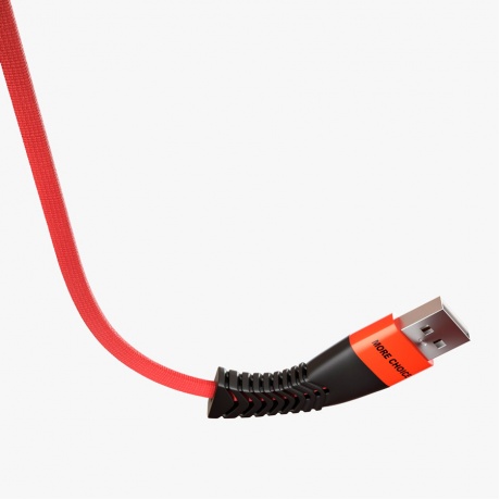 Дата-кабель More choice K41Si Red Black Smart USB 2.4A - фото 2
