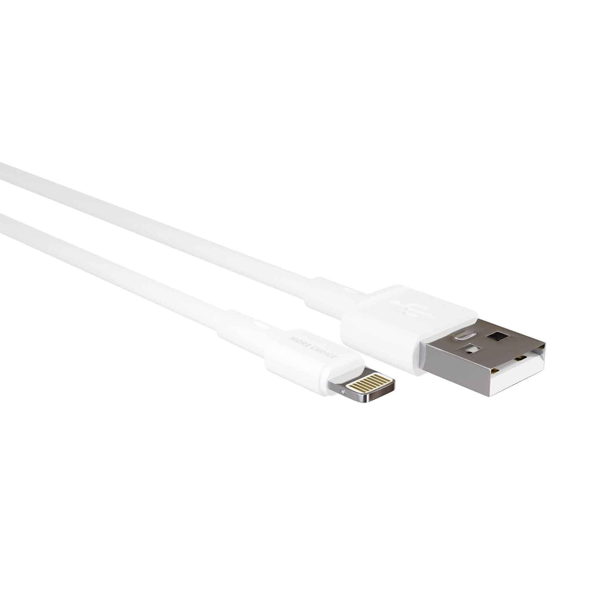 цена Дата-кабель More choice K14i TPE 2.0A Lightning 8-pin White USB