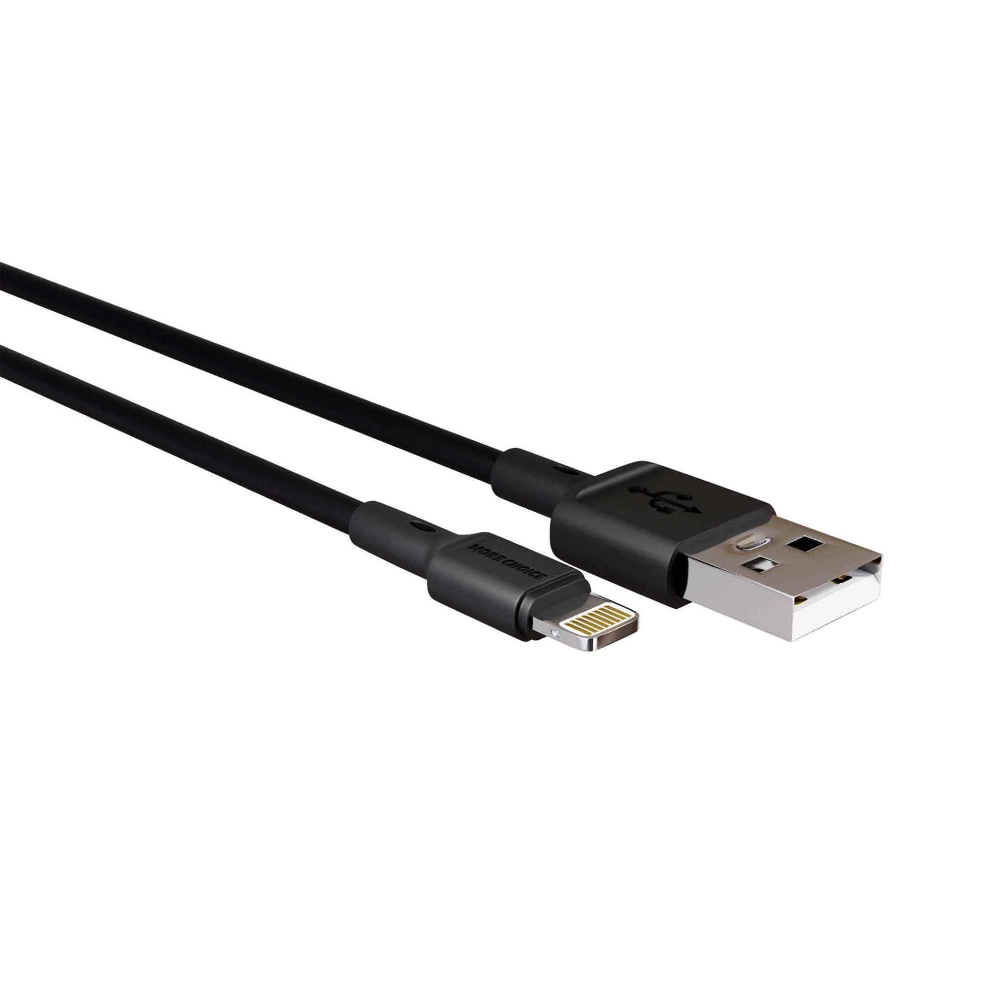 цена Дата-кабель More choice K14i TPE 2.0A Lightning 8-pin Black USB 0.25m