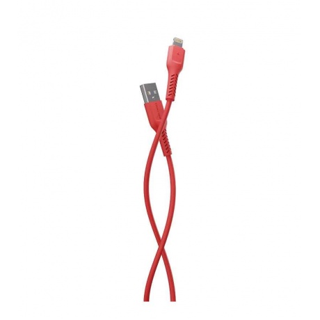 Дата-кабель More choice K16i Red USB 2.0A для Lightning 8-pin TPE 1м - фото 1