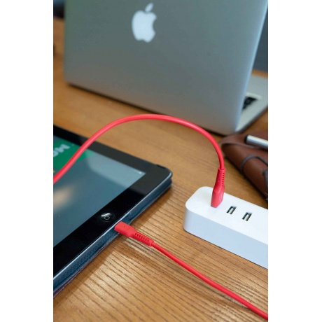 Дата-кабель More choice K16i Red USB 2.0A для Lightning 8-pin TPE 1м - фото 4