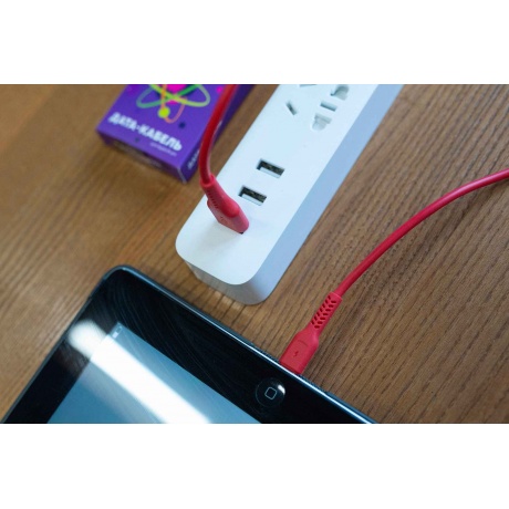 Дата-кабель More choice K16i Red USB 2.0A для Lightning 8-pin TPE 1м - фото 5
