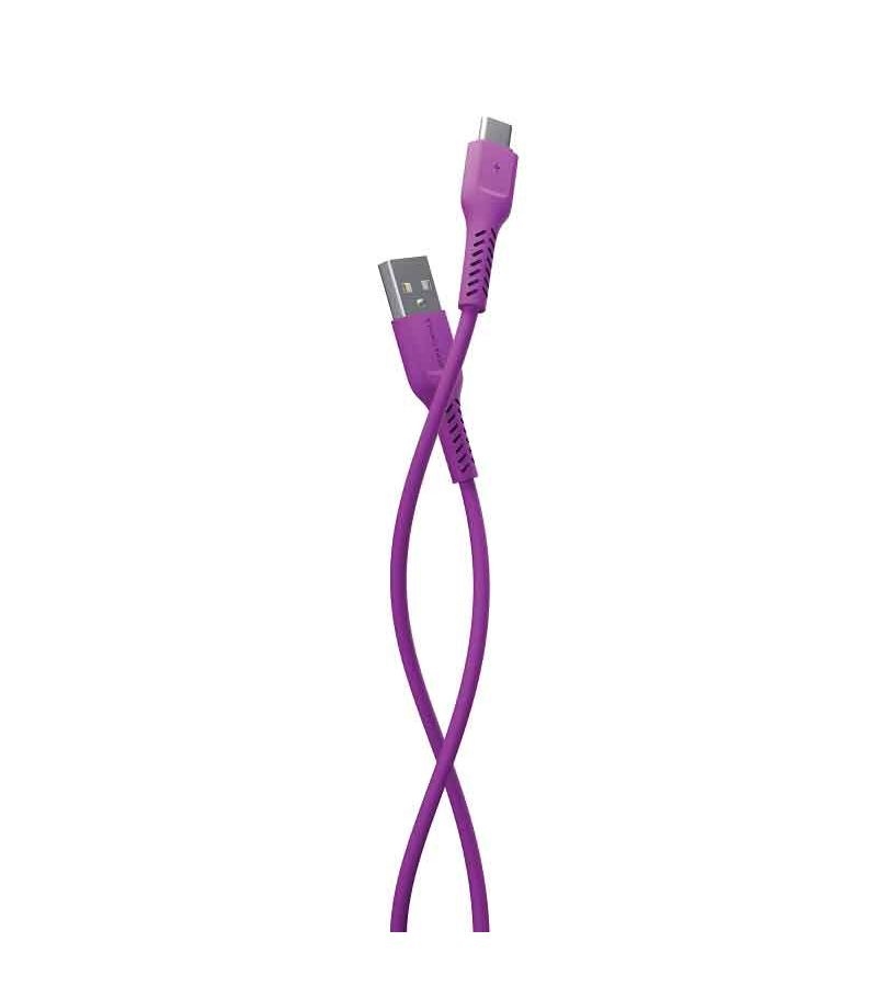 Дата-кабель More choice K16a Purple USB 2.0A Type-C автобагажник на рейлинги koffer с аэро рейкой длиной 1 2 м krr120al