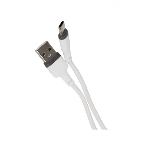 Дата-Кабель Red Line Touch USB – Type-C, liquid silicone, усиленный коннектор, PD, до 3А, белый - фото 1