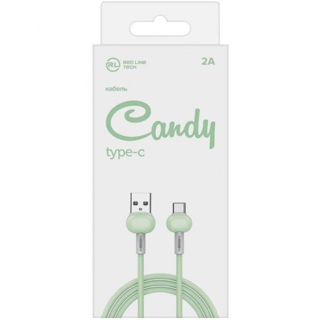 Дата-Кабель Red Line Candy USB - Type-C, зеленый - фото 2
