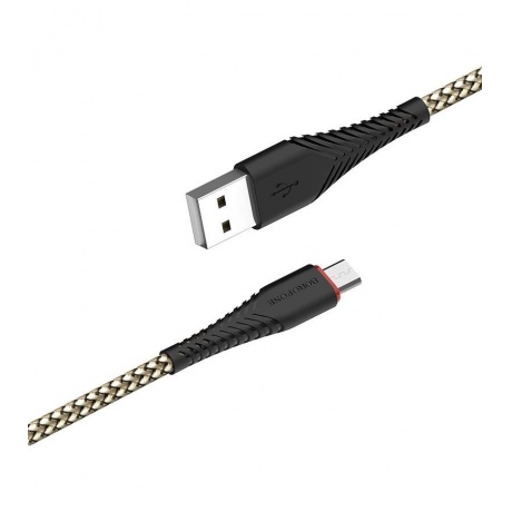 Дата-кабель Borofone BX25 Powerful, USB - Micro-USB, 2.4A, черный (03477) - фото 2