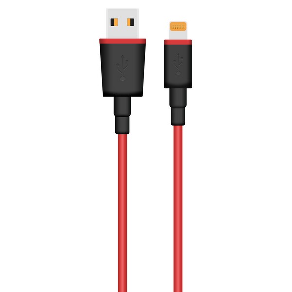 

Кабель USB Lightning Krutoff Modern (1m) красный