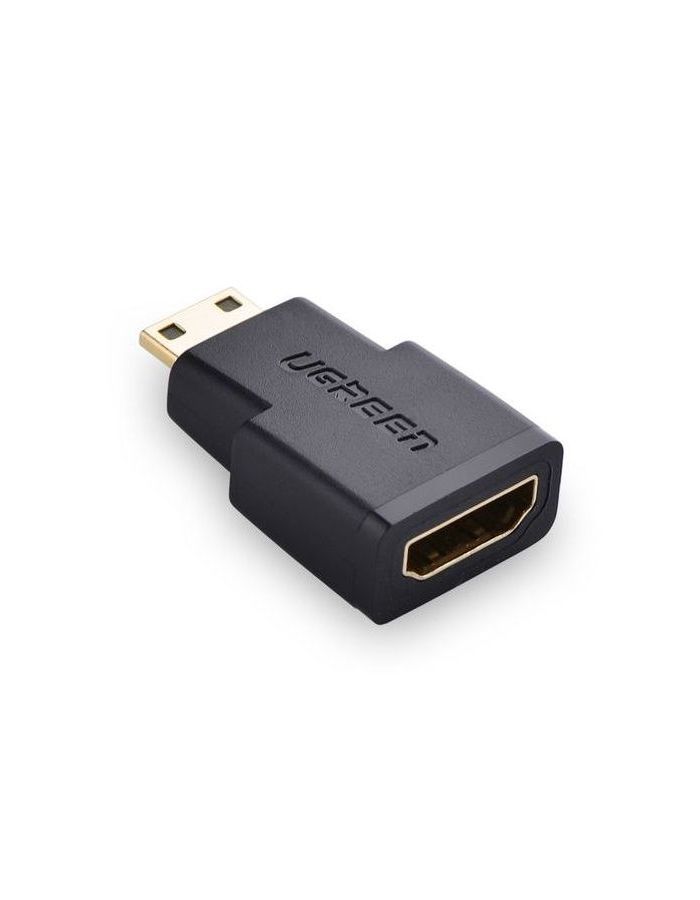 Адаптер UGREEN (20101) Mini HDMI Male to HDMI Female Adapter черный кабель ugreen md112 10460 mini dp to hdmi female converter 1080p белый
