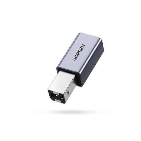 Адаптер UGREEN US382 (20120) USB2.0 USB-C/F to USB2.0 B/M Adapter Aluminum Case Gray - фото 1
