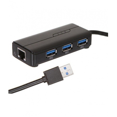 Адаптер сетевой UGREEN 20265 USB 3.0 Hub with Gigabit Ethernet Adapter Black - фото 19