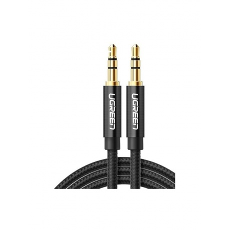 

Кабель UGREEN AV112 (50361) 3.5mm Male to 3.5mm Male Cable Gold Plated Metal Case with Braid. 1м. черный