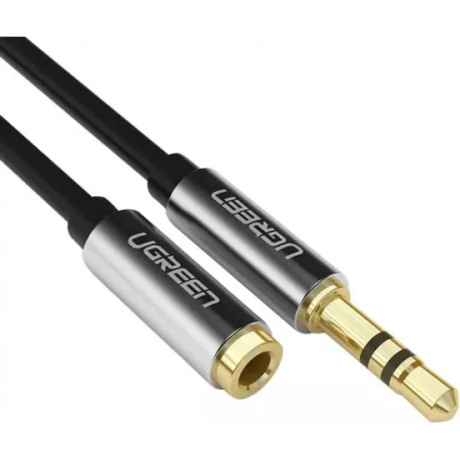Кабель UGREEN AV118 (10595) 3.5mm Male to 3.5mm Female Extension Cable. 3м. черный