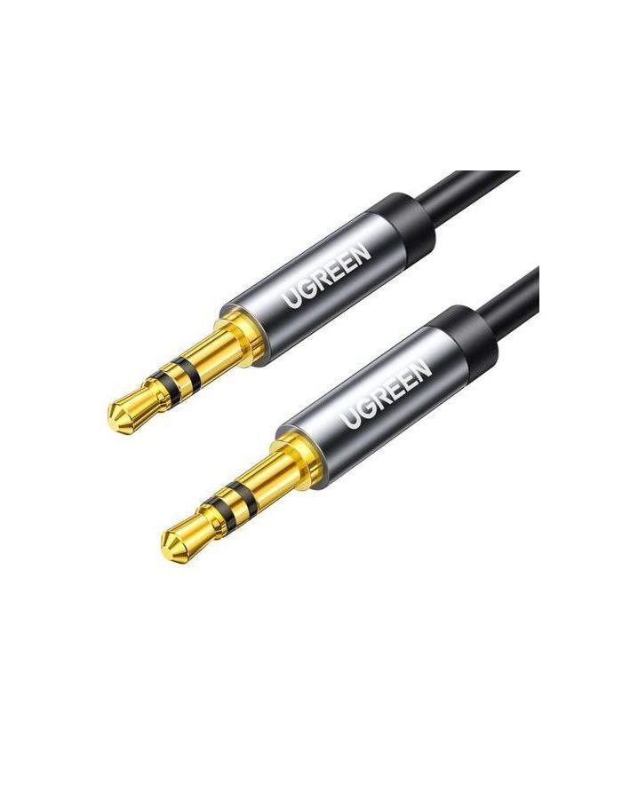 кабель угловой ugreen av119 10729 3 5mm male to 3 5mm male straigth to angle flat cable длина 5м цвет черный Кабель UGREEN AV119 (10735) 3.5mm Male to 3.5mm Male Cable. 2м. черный