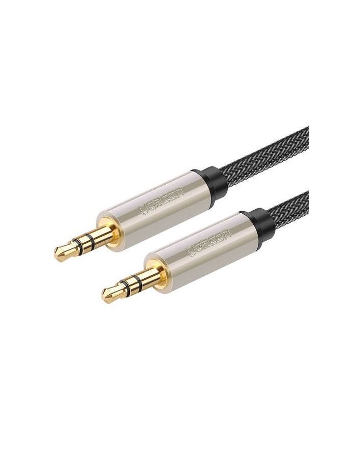 Кабель UGREEN AV125 (10602) 3.5mm Audio Cable Net Braid. 1м. серый qed signature audio cable sliver plated 4 conductors hifi audio cable rca interconnect usb cable balanced audio cable
