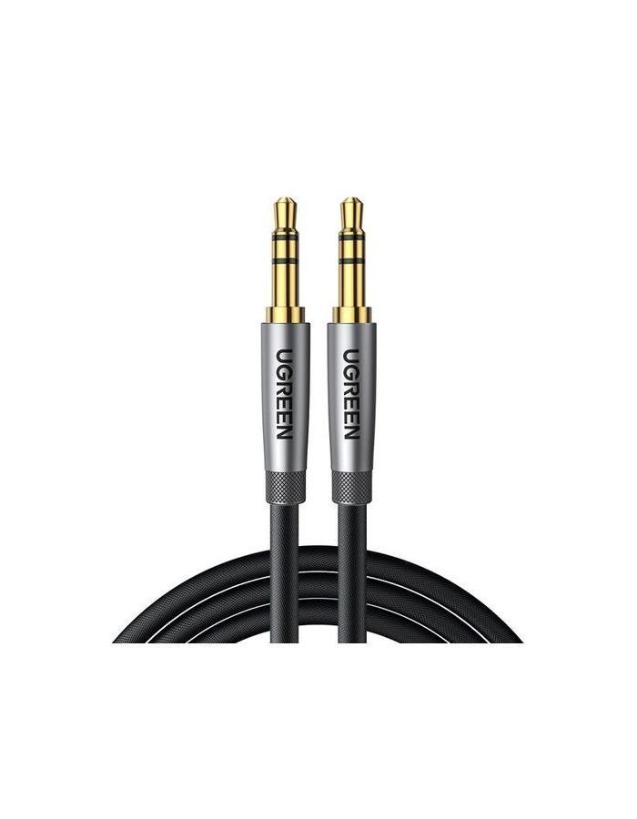 Кабель UGREEN AV150 (50355) 3.5mm Male to Male Alu Case Braid Audio Cable. 1м. серебристо-серый кабель ugreen av150 3 5 mm male to 3 5 mm male cable 2 метра чёрный 70899