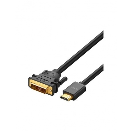 

Кабель UGREEN HD106 (10136) HDMI Male To DVI(24+1) Round Cable. 3м. черный