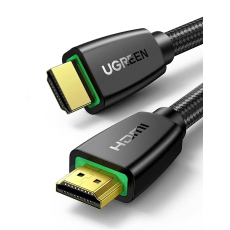 Кабель UGREEN HD118 (40408) HDMI Male To Male Cable With Braid. 1 м. черный - фото 2