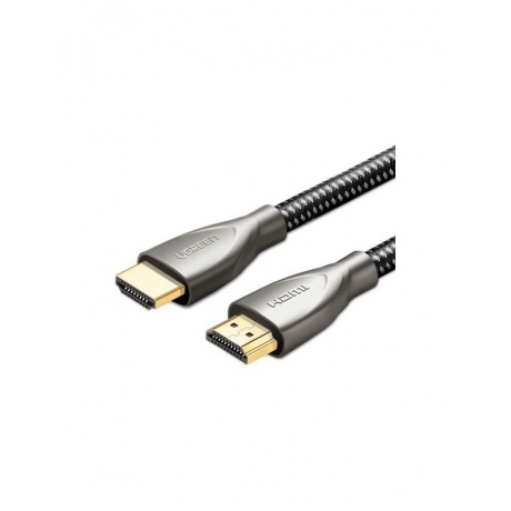 Кабель UGREEN HD131 (50108) HDMI 2.0 Male To Male Carbon Fiber Zinc Alloy Cable. 2 м. серый - фото 1