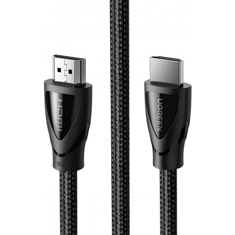 Кабель UGREEN HD140 (80403) HDMI 2.1 Male To Male Cable 8K Braided Cable. 2 м. черный - фото 1
