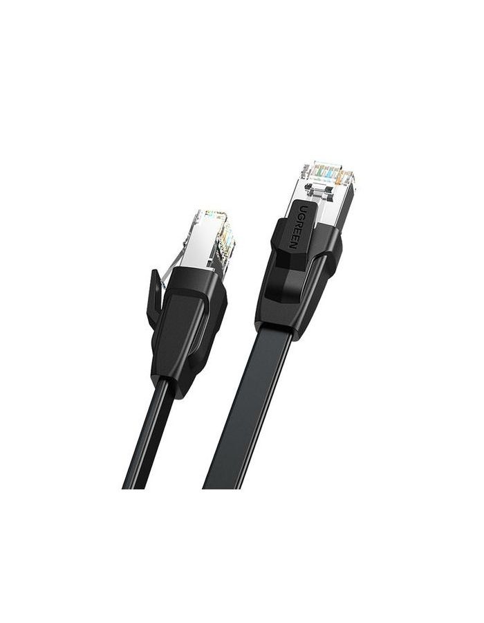 Кабель UGREEN NW134 (70672) Cat 8 U/FTP Ethernet Cable Pure Copper 30AWG. 2м. черный кабель сетевой ugreen nw102 20160 cat 6 8 core u utp ethernet cable 2м черный