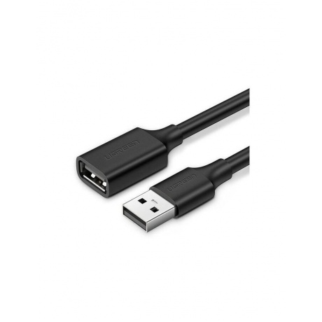 Кабель UGREEN US103 (10316) USB 2.0 A Male to A Female Cable. 2 м. черный - фото 1